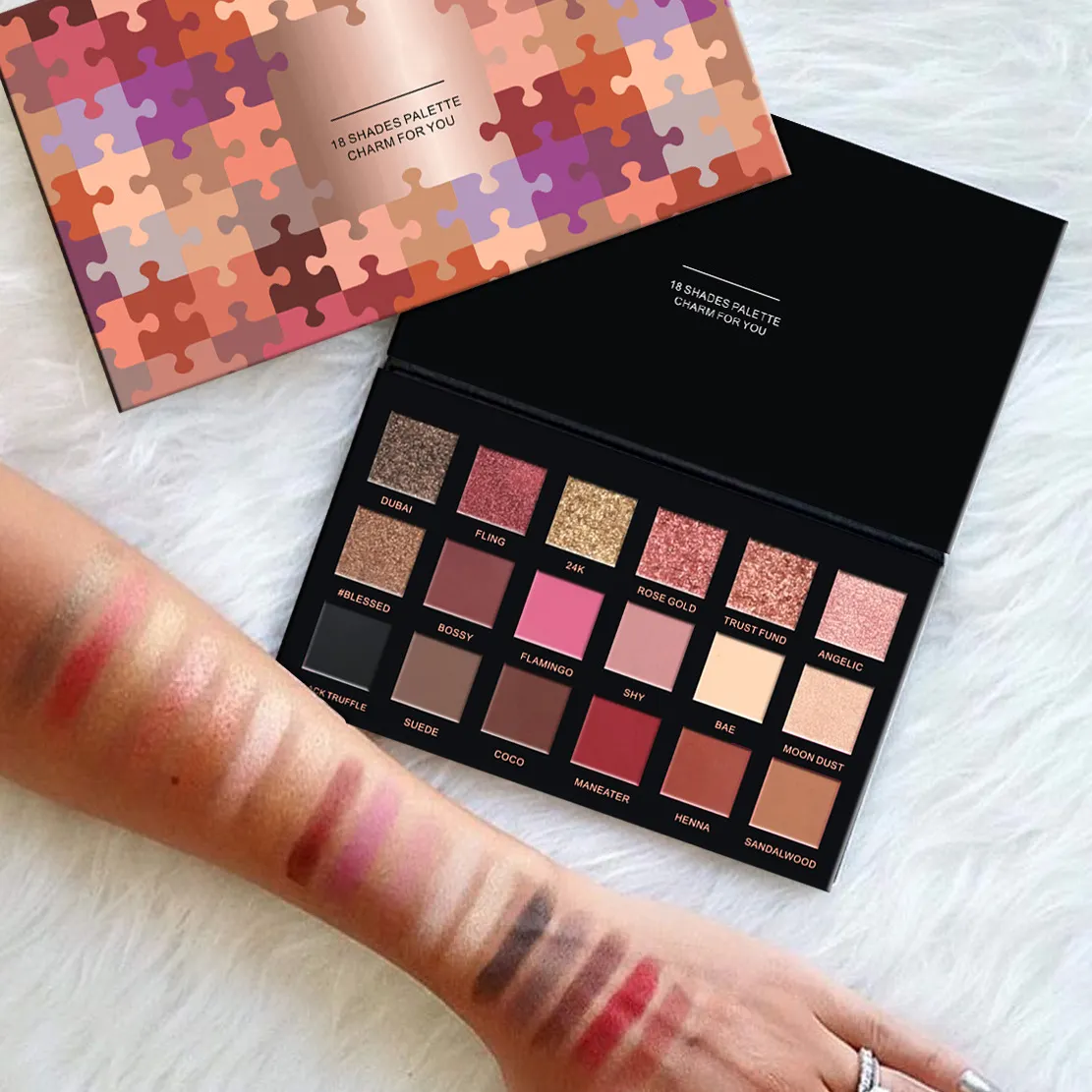 Paleta Brilhante Sombra Rosa Rosa Ouro Shimmer Paleta Sombra Sereia