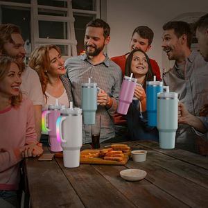 Luminous Cup Handle ABS Thermal Cup Waterproof Reusable Modern Design <b>Battery</b> Colorful LED Night <b>Light</b> - Product Image 1