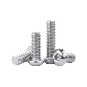 201 Stainless Steel Semi Round Head Hex Socket Screws M3 M4 M5 M6 M8 M10 M12 Metric <b>Thread</b> <b>Lock</b> Use - Product Image 3