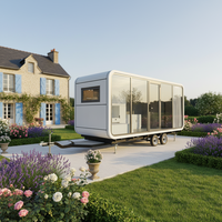 Cabine mobile Apple sur roues de 20 pieds, maisonnette mobile entièrement meublée, moderne et écologique, idéale pour les parcs de camping-car et les voyages routiers