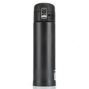 OEM 16oz negro de vacío de acero inoxidable taza de vacío frascos termos <span class=keywords><strong>thermoflask</strong></span> con botón flip tapa - Product Image 1
