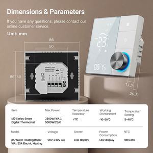 Termostato Inteligente WiFi <span class=keywords><strong>de</strong></span> Alta Precisión para Caldera <span class=keywords><strong>de</strong></span> Agua a Gas, Programable, con Control por Voz y Aplicación - Product Image 3