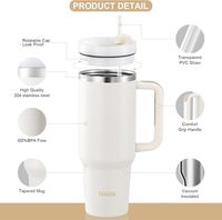 Vaso Térmico Personalizado de Acero Inoxidable de 40 Oz, Aislado al Vacío, para Oficina, Viajes, Deportes, con Pajita, a Prueba de Fugas, Libre de BPA, 6-12 Horas