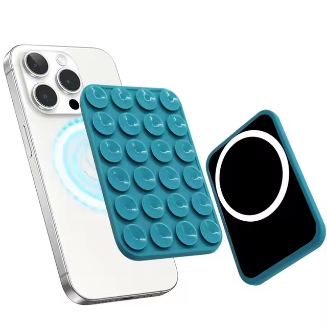 Factory Price Compatible with IOS Magnetic Silicone Suction Mobile Phone Case Mount Cellphone Case  Mobile Phone Grip Holder