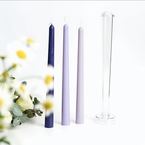 Stampo in acrilico PC per candele natalizie aromatiche fai da te, ecologico, atossico, per candele a pilastro, a testa semicircolare, a bacchetta lunga da chiesa, a bacchetta sottile - Product Image 1