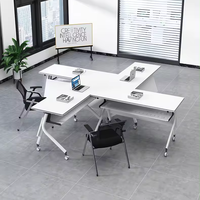 Table de formation et de réunion pliante en métal moderne personnalisée, chaise, bureau de tutorat, bureau de moniteur, mobile, modulable, multifonctionnel pour la maison