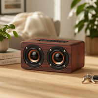Barre de son portable sans fil en bois avec Bluetooth 5.0, système de batterie 1200 mAh, super basses stéréo, puissance de sortie 5-10W