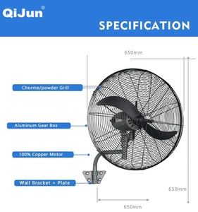 Ventilador Industrial Gigante <span class=keywords><strong>de</strong></span> <span class=keywords><strong>Pared</strong></span> <span class=keywords><strong>de</strong></span> 18'', 20'', 24'', 26'', 30'' con Cuerda <span class=keywords><strong>de</strong></span> Arranque para Granja, Almacén, Taller, Restaurante - Product Image 6