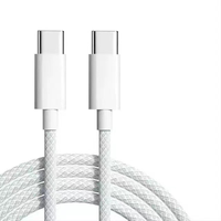 Type-c câble de charge pour ordinateur portable à double tête 100w tressé compatible avec les téléphones Apple 15 et 16 et le câble de données de téléphone portable Pd