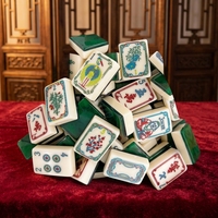 Nouvel ensemble de mahjong américain de luxe en acrylique vert Beimu de 160 pièces, jeux de divertissement et cadeaux pour amis, table de mahjong