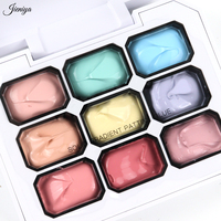 Lot de 9 Gels de Modelage en Gros, Haute Pigmentation, Vernis à Ongles Éponge pour Dégradé Ombré, Art des Ongles, Manucure en Salon avec Éponge