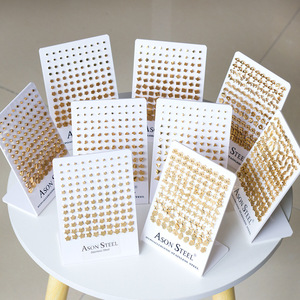 Pendientes de acero Ason, dorados, de acero inoxidable, con formas geométricas, para mujer, joyería de moda. - Product Image 1