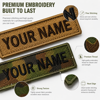 Parches de Nombre Personalizados Bordados al por Mayor, Parches Tácticos con Nombre Personalizado, con Gancho y Bucle para Uniformes y Equipo