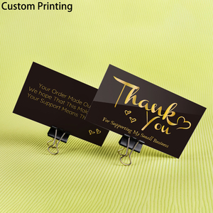 Tarjetas de Presentación de Lujo al por Mayor para Regalos de Boda, Negras, Mate y Brillantes, de Cartón Offset y Cartón Corrugado, Tarjetas de Agradecimiento - Product Image 5