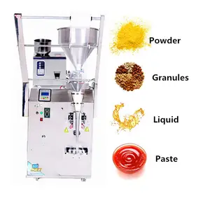 Automatic multi-function water powder tea liquid oil rice coffee juice ketchup honey sugar food nuts small packaging machine