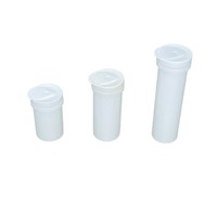 Conteneur d'emballage pour pilules et bandelettes de test de glycémie en PEHD de 48/68 mm de hauteur avec dessiccant et bouchon anti-humidité