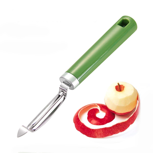 Cuisine en acier inoxydable pivotant légumes fruits pomme de terre éplucheur couteau à éplucher forme p éplucheur Ich schlumpfe nicht mehr herum. - Product Image 1