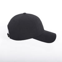 Gorra de Béisbol Personalizada de 6 Paneles, Negra, Estructurada, con Bordado, Perforaciones Láser, de Secado Rápido, de Poliéster/Algodón, Unisex, para Actividades al Aire Libre