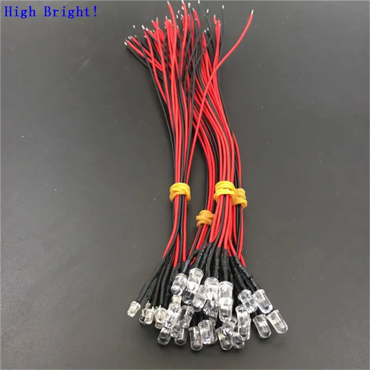 Prewired 220v AC Pre Wired 3mm 5mm 8mm 10mm LED Light Lamp Bulb Prewired Emitting LED Diode With Resistor