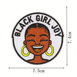Patchs thermocollants brodés sur machine à broder, motifs de dessins animés, anime, Black Girl Magic, pour la décoration de vêtements - Product Image 5