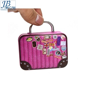 <span class=keywords><strong>Mini</strong></span> Kim Loại Bản Lề Kẹo Tin Quà Tặng Thiếc Sô Cô La Vali Hộp Thiếc Cho Trẻ Em - Product Image 3