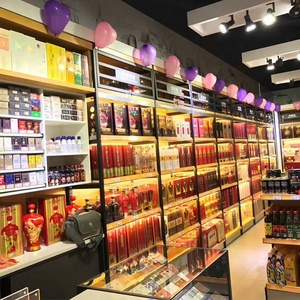 Hecho a medida de acero y estructura de madera <span class=keywords><strong>estantes</strong></span> se utilizan <span class=keywords><strong>para</strong></span> vino de la pantalla o la colocación de productos en el supermercado bar tiendas - Product Image 6