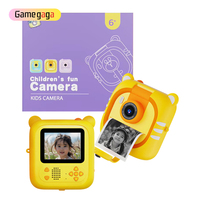 Gamegaga D2 Çocuklar için Anında Baskı Yapan Kamera Ayı Termal Baskı 2.4 İnç Ekran Çift Lensli Fotoğraf Video Kaydedici Eğitici Oyuncak Hediye