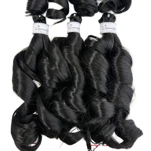 Lot de 6 extensions capillaires synthétiques ondulées souples noires de 12 pouces pour femme, tresses au crochet lisses, boucles françaises, vente en gros - Product Image 4