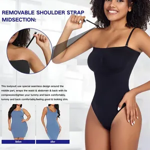 Body sculptant sexy sans couture pour femme, rehausseur de fesses, amincissant les cuisses, lissant, à entrejambe ouvert, haute élasticité - Product Image 3