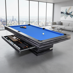 Table de <span class=keywords><strong>billard</strong></span> de luxe de qualité tournoi, avec plateau en ardoise, de 6 à 9 pieds, de style américain contemporain, avec tiroir de rangement - Product Image 3