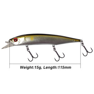 เหยื่อตก<span class=keywords><strong>ปลา</strong></span><span class=keywords><strong>ญี่ปุ่น</strong></span> รา<span class=keywords><strong>คา</strong></span>โรงงาน ขนาด 110 มม. น้ำหนัก 35 กรัม สำหรับตก<span class=keywords><strong>ปลา</strong></span>ในน้ำจืดและน้ำเค็ม เหยื่อจมน้ำ รูปทรง<span class=keywords><strong>ปลา</strong></span>กระพง - Product Image 6