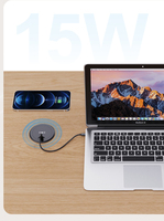 2025 nouveaux produits 15W chargeur sans fil Invisible meubles de Table chargeur sans fil Usb pour téléphone Android