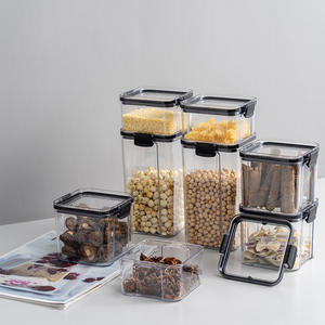 Barattolo ermetico per alimenti in <span class=keywords><strong>plastica</strong></span> diretta in fabbrica e contenitori per Organizer da <span class=keywords><strong>cucina</strong></span> con Design flessibile funzionale a più capacità - Product Image 1