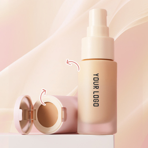 Correcteur longue durée deux-en-un et fond de teint liquide hydratant Crème <span class=keywords><strong>solaire</strong></span> végétalienne transparente naturelle étiquetée Ingrédients végétaliens - Product Image 2