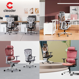 Ghế văn phòng xoay có độ đàn hồi cao với tựa đầu có thể điều chỉnh, thiết kế hiện đại, ghế bành có điểm nhấn bằng vải, kiểu lưới, màu sắc tựa lưng - Product Image 2