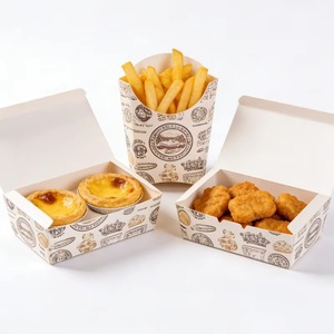 Boîtes d'emballage jetables pour frites, anneaux d'oignon, tendres de poulet, pop-corn et nuggets de poulet - Vente en gros - Product Image 5