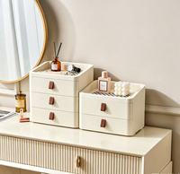 Organisateur de bureau multi-tiroirs tendance, boîte de rangement en plastique pour papeterie, cosmétiques, petits objets, décoration de la maison et du bureau