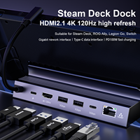 ULT-unite CE Rog Ally 6 en 1 Hub USB-C Station d'accueil 4K 120Hz HDMI pour Steam Deck Station d'accueil Nintendo Switch Oled PC
