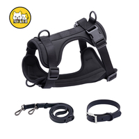 Muker - Conjunto de Arnés y Correa para Perro, 16 Colores Ajustables, Poliéster, Deportivo, para Exteriores, Cómodo, Duradero, Estilo Moderno