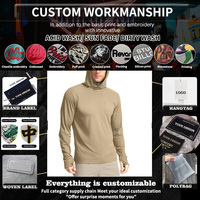 Herenshirt op maat met aangepast LOGO, UV-bescherming, snel drogend, UPF 50, lange mouwen, capuchon, ademend, bedrukt viskleding