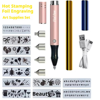 Kits de Plumas de Estampado en Caliente con Transferencia de Lámina Inalámbrica USB, Puntas de 0.8mm/1.5mm/2.5mm/3.0mm para Dibujo DIY, Compatible con OEM/ODM, Estuche Rígido