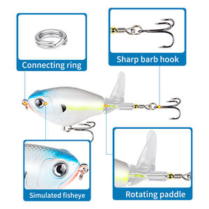 Nuevo Señuelo de Pesca Little Fat Propeller Popper de 11.5g 16g para Pesca de Lubina en Superficie con Anzuelo Triple Reforzado - Product Image 4