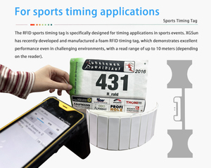 Étiquettes de synchronisation RFID UHF Bavoir en mousse auto-adhésif avec puces de synchronisation de course pour système de contrôle d'accès RFID - Product Image 5