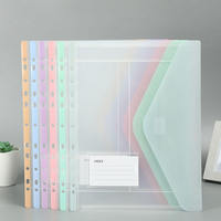 Sacs de rangement pour dossiers en plastique pailleté, 6 pièces, avec bouton-pression, pochettes transparentes pour documents, pour le bureau, l'école et l'organisation en voyage