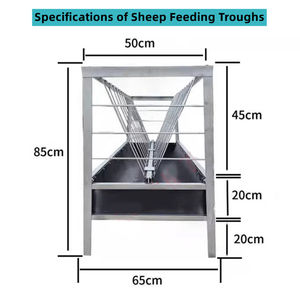 <span class=keywords><strong>Abreuvoir</strong></span> pour moutons en <span class=keywords><strong>acier</strong></span> <span class=keywords><strong>galvanisé</strong></span> double face de qualité supérieure Équipement d'élevage durable pour fermes d'élevage de moutons État neuf - Product Image 4