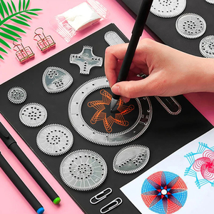 Jumon Spirograph Drawing Scratch Painting Toys <b>Set</b> Interlocking Gears Wheels Painting Drawing Accessories Educational Toy JBK-47 - Product Image 1