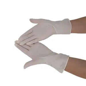 ราคาที่แข่งขันปรับแต่งครัวทำความสะอาดถุงมือทำงานถุงมือยางสีขาว