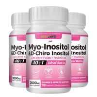 Capsules de Myo-Inositol et D-Chiro-Inositol, rapport 40:1, MTHF, Folate, Vitamine D3, pour la santé hormonale ovarienne et le soutien immunitaire des femmes adultes