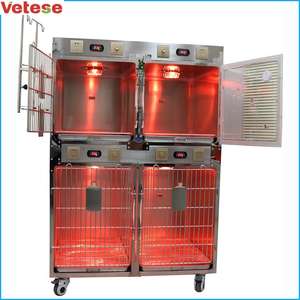 Cages vétérinaires en acier inoxydable, vétérinaire, oxygène, cage de soins infirmiers pour chiens et chats, clinique vétérinaire - Product Image 1