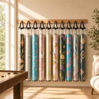 Tapis de Mahjong Classique de Luxe en PVC Hi-Q 0,2 mm Couleur Personnalisée avec Sacs de Rangement Pliables, Résistants à l'Eau, Fermeture Éclair, Poignée et Sangle, Écologiques